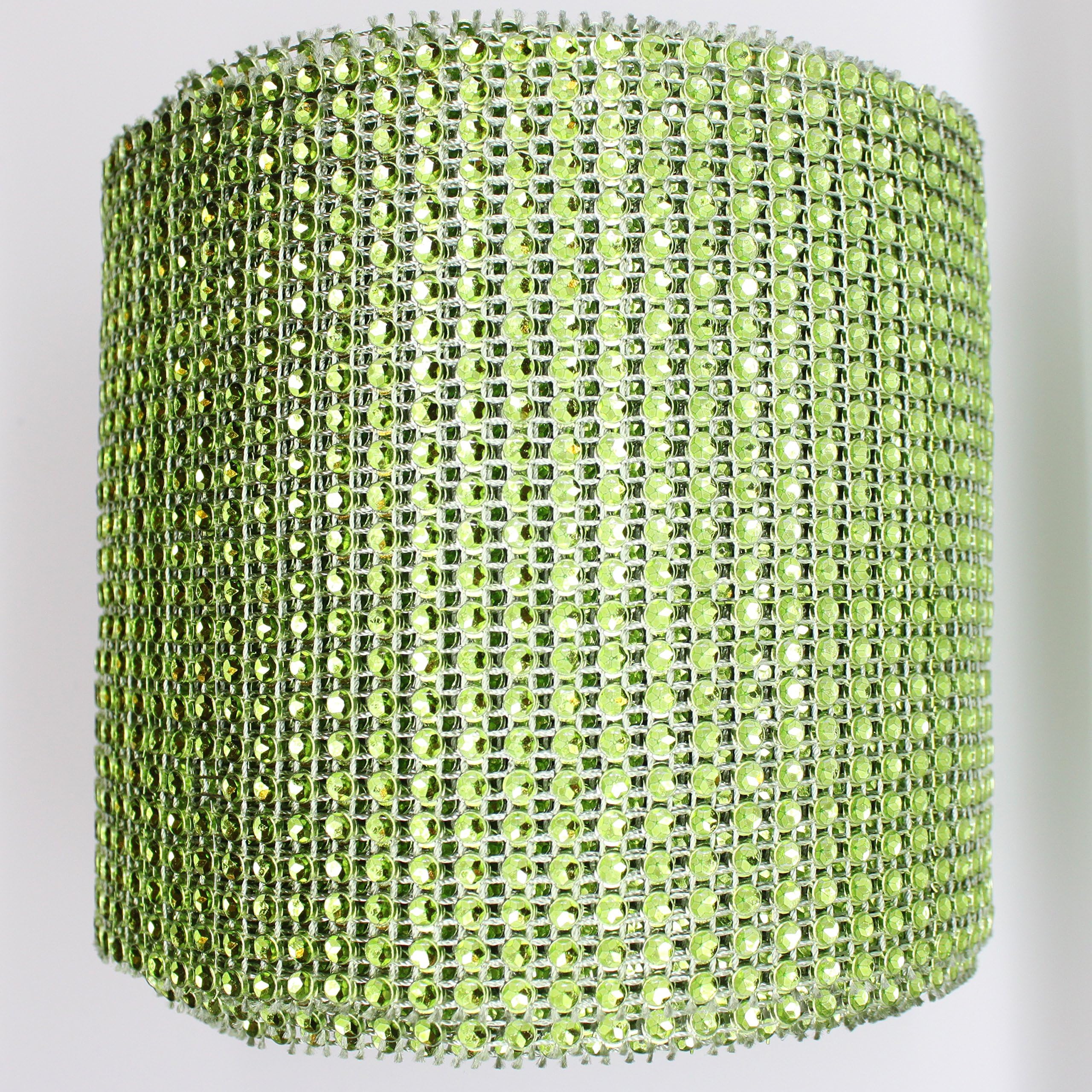 Blinggasm 5 Yards X 4.75" Diamond Mesh Wrap Roll Crystal Rhinestone Sparkle Bling Ribbon Choose Your Color (#22 Apple)
