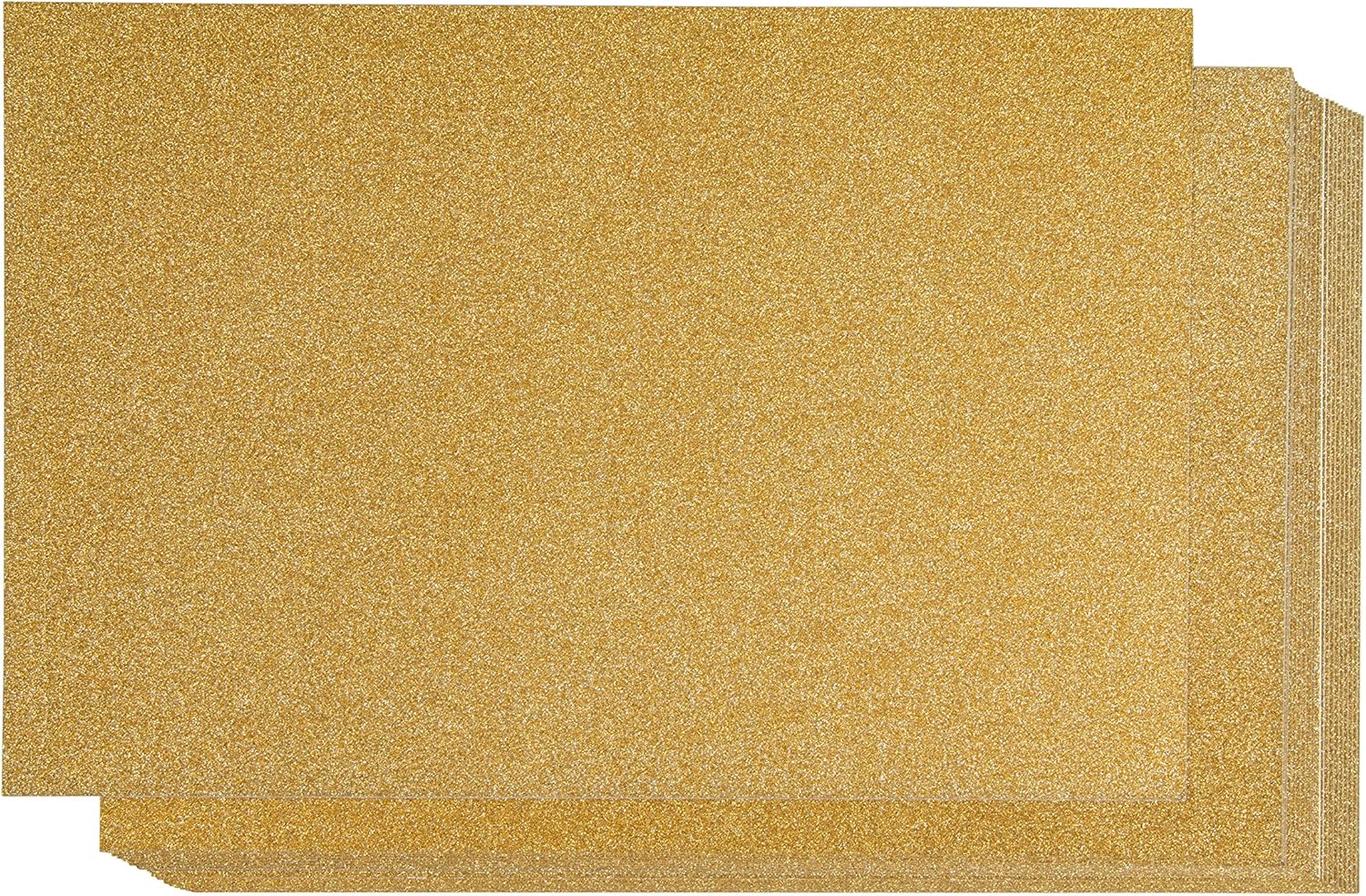 Glitter Cardstock Paper 24Pack Gold Glitter Paper for DIY Craft