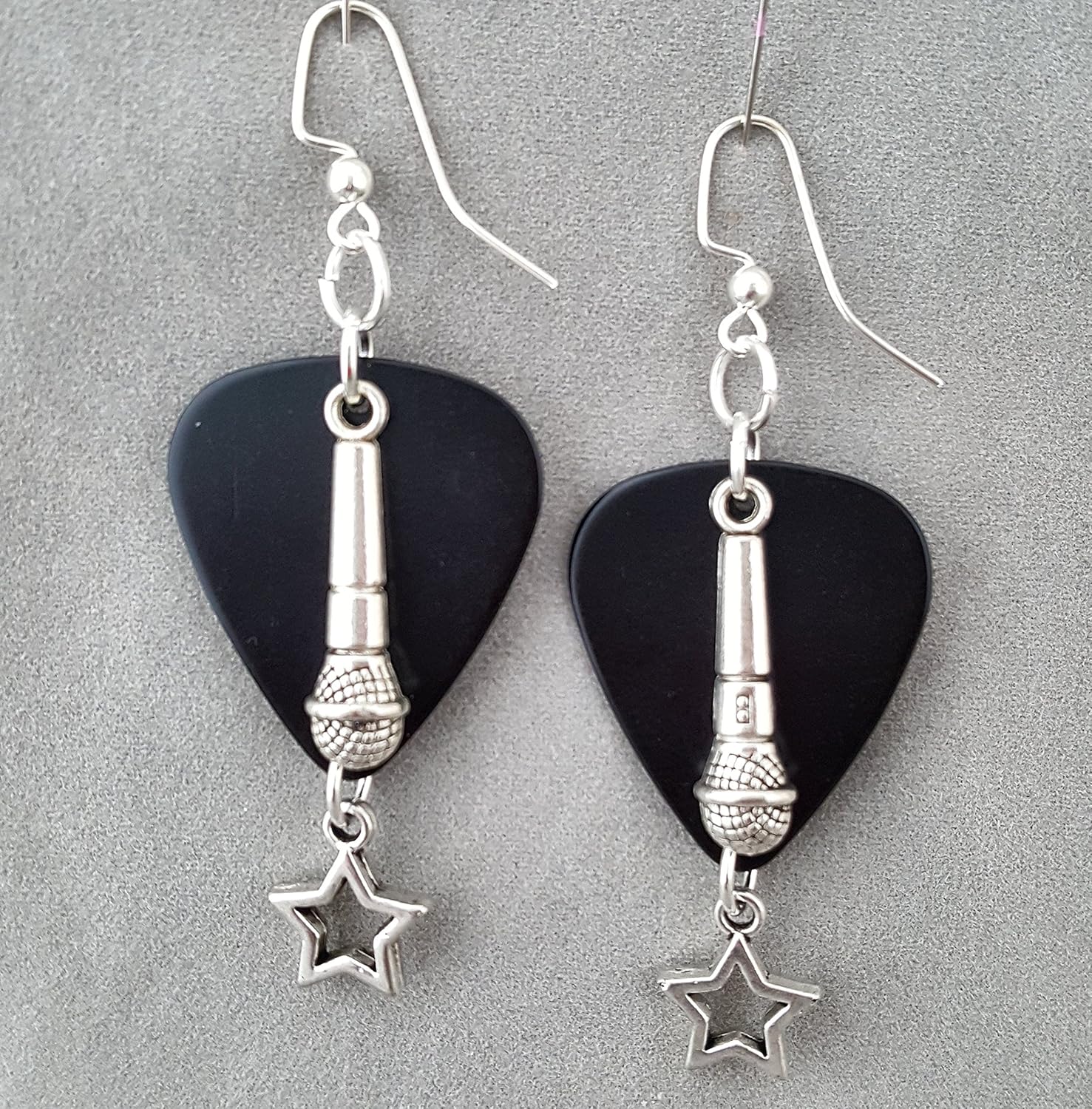 Guitar Pick Earrings "Lead Singer" Handmade
