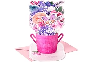Hallmark Paper Wonder Mothers Day Pop Up Card (Purple Flower Bouquet, Beautiful in Every Way)