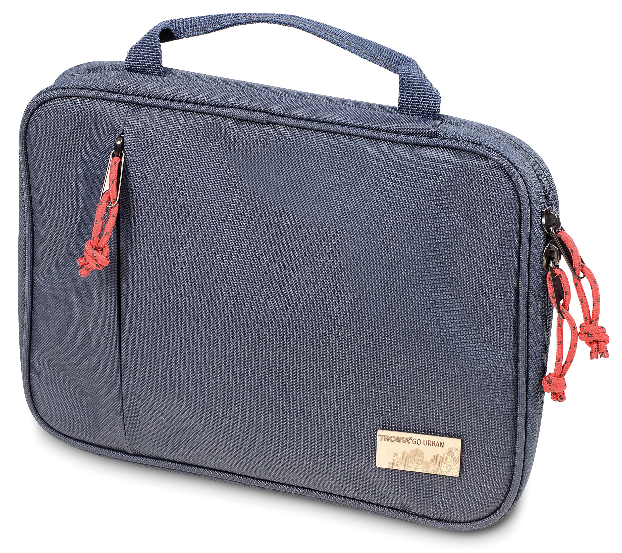 TROIKA Go Urban Tech BGO34/DB Cable Bag for Electronic Accessories Recycled Material Dark Blue Dimensions: 27.5 cm x 20.5 cm x 3 cm, darkblue, 27,5cm, Modern