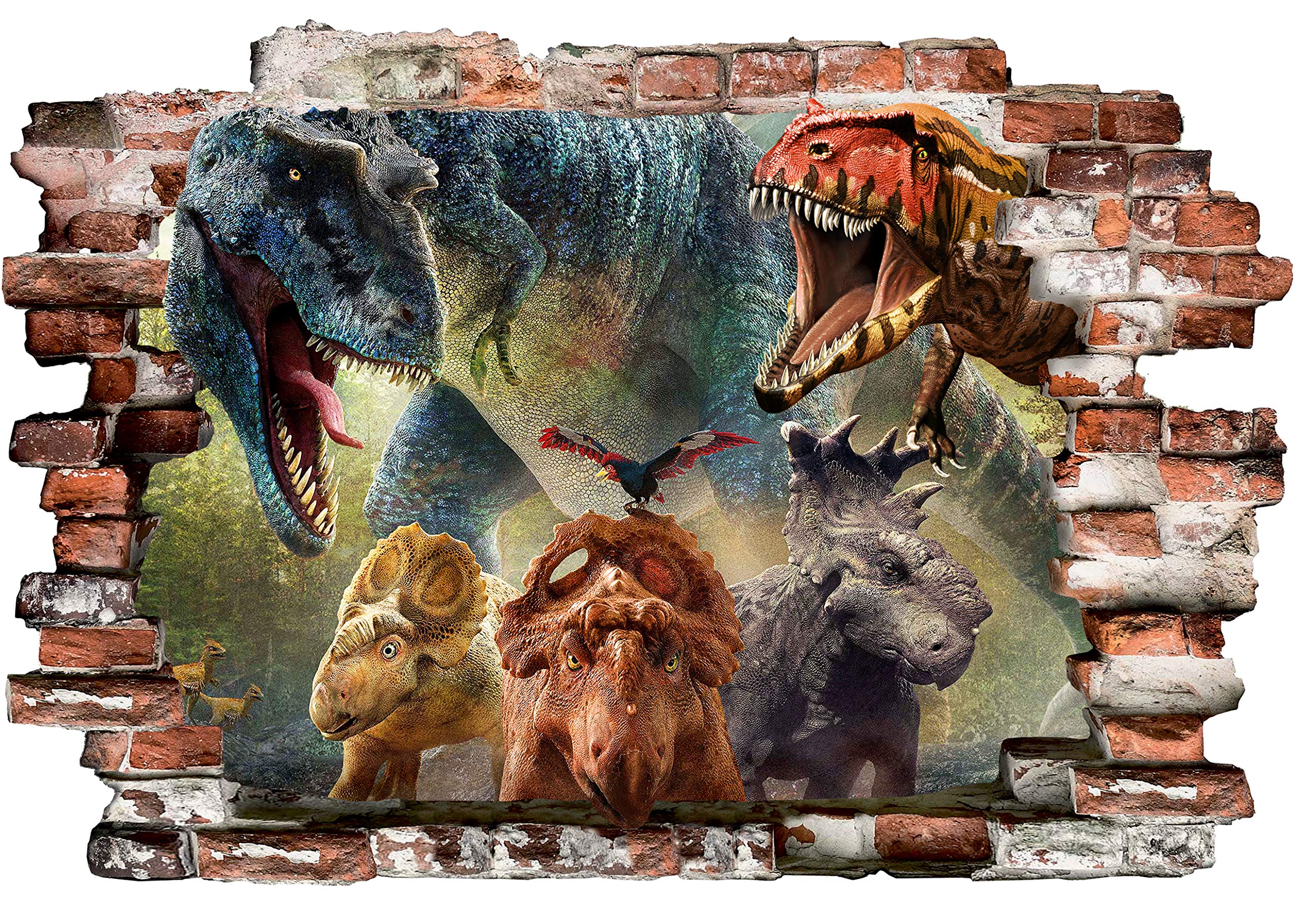 Dinosaur wall tattoo children's room wall sticker PVC sticker main decorative sticker for bedroom stickers for children's room 50 cm x 75 cm.
