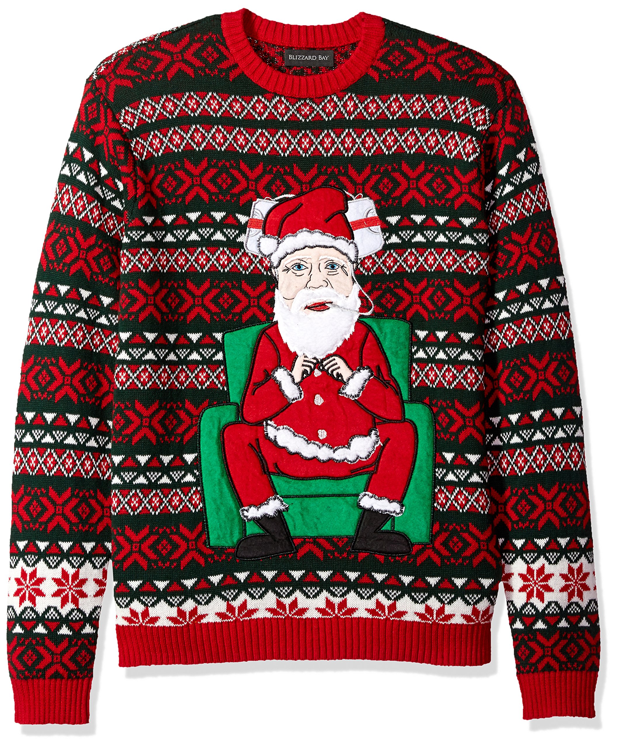 Blizzard Bay Men's Ugly Christmas Sweater Santa