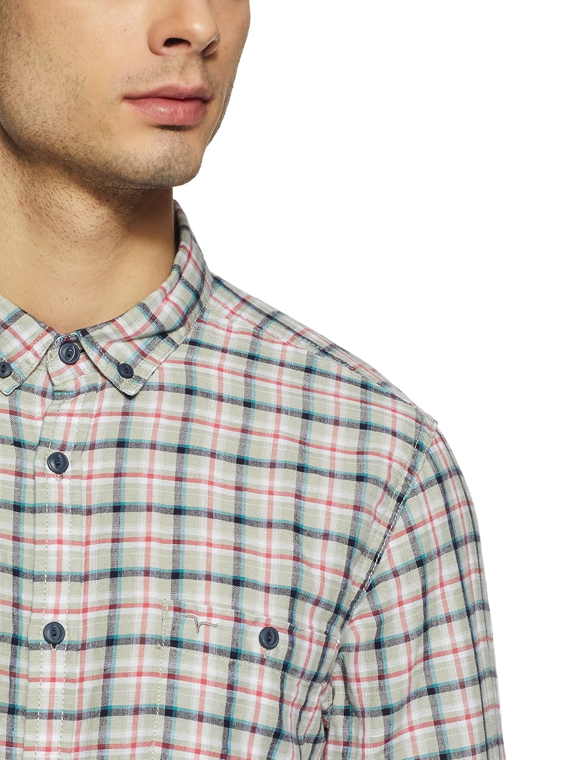 flying machine men's checkered slim fit casual shirt