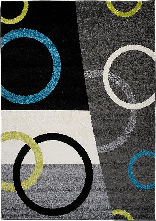 Petit Tapis De Chambre Salon Salle à Manger Gris Noir