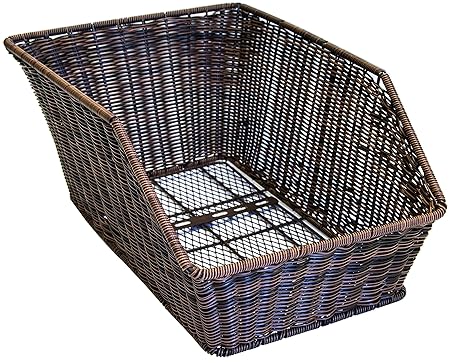 Büchel Fahrrad-Schultaschenkorb aus hochwertigem Polyrattan, braun, 40504510