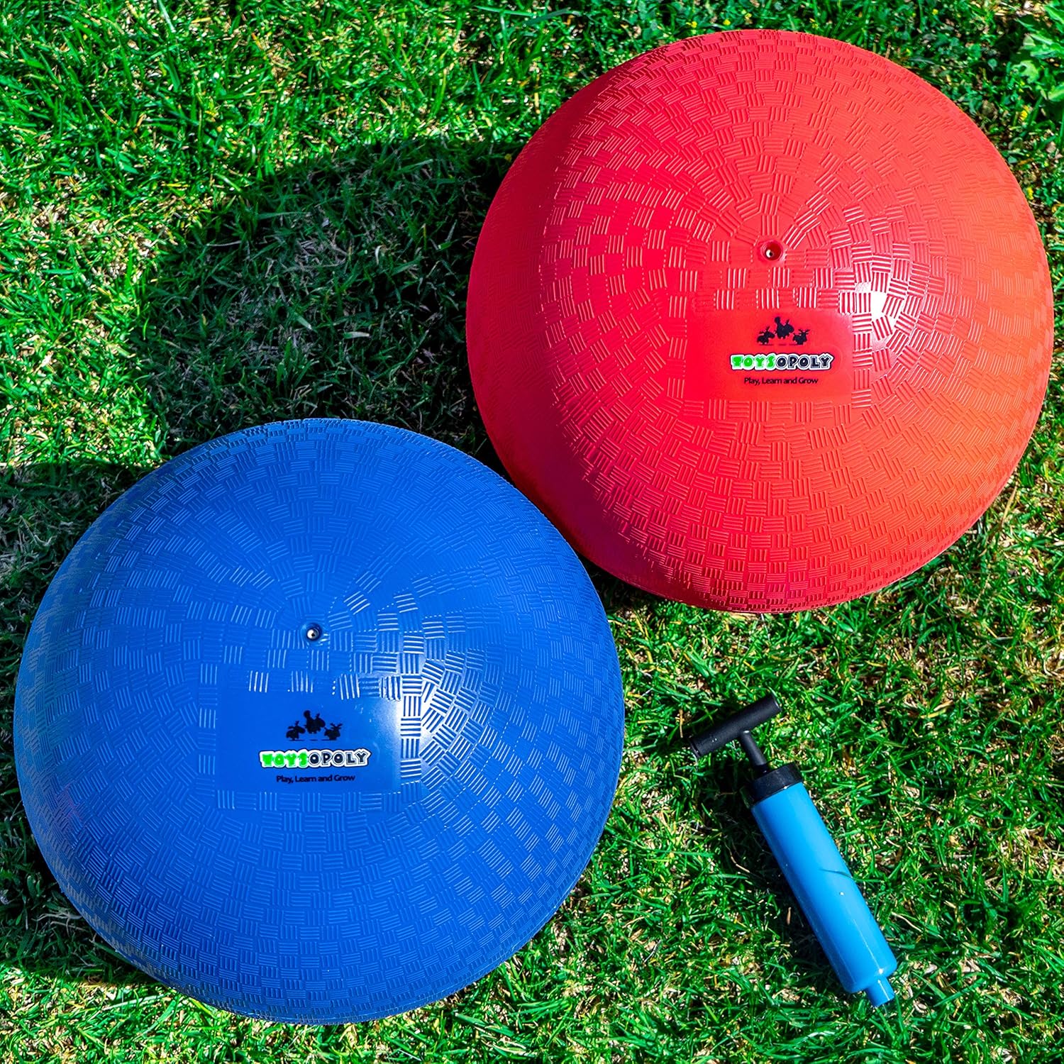 Premium Playground Balls 13 inch Best Bouncy Dodge Ball, Handball, Kickball Four Square for Boys Girls Adults. Exercise Yoga Balls Workout Therapy Fitness Pilates Balance + Pump : Sports & Outdoors