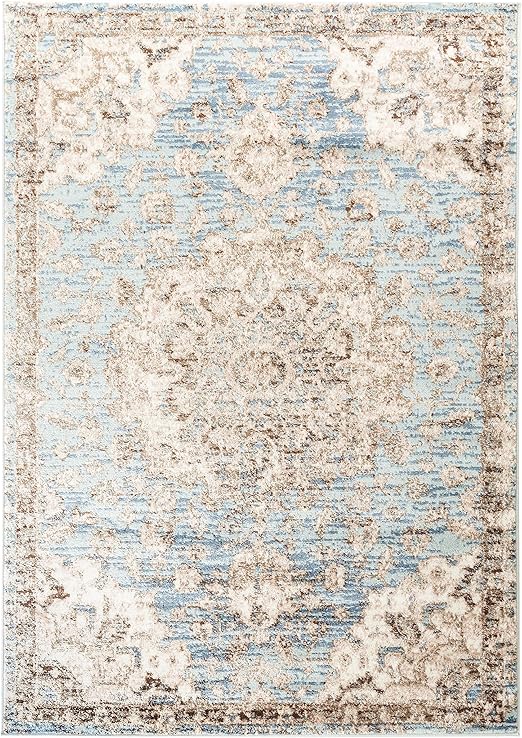 amazon com romance collection style 911 light blue white multi colored washed oriental area rug 2x7 hallway runner kitchen dining romance collection style 911 light blue white multi colored washed oriental area rug 2x7 hallway runner