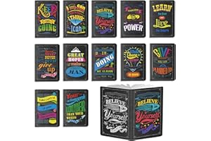 12 Packs Inspirational Notebooks, 12 Unique Design Motivational Small Pocket Size Notepad Mini Inspiring Journal Notebook for