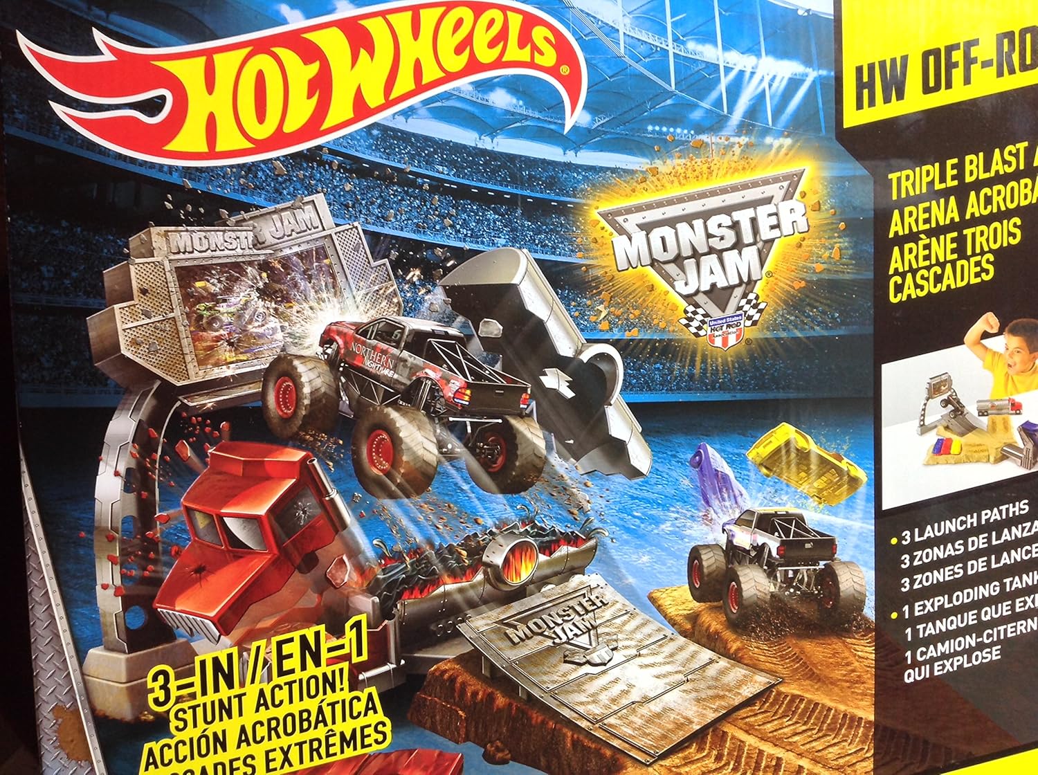 hot wheels monster jam triple blast arena