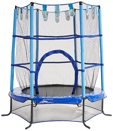 Etan Trampolin Set für Drinnen Classic Sichheitsnetz, Blau, 140 cm, EC55CB