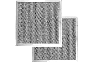 WINDON BAY Grease Range Hood Filter Replacement Compatible with Broan Nutone - Aluminum Kitchen Vent Hood Mesh and Charcoal Carbon Combo Filters 8.75 x 10.5 x .44 Inches - Pack of 2