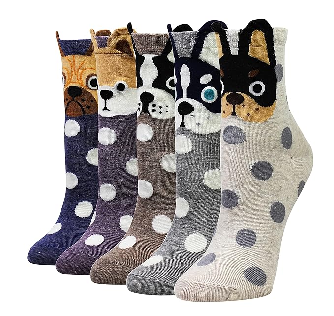 Cansok - Calcetines - para mujer Animal - Bull Dog Talla única ...