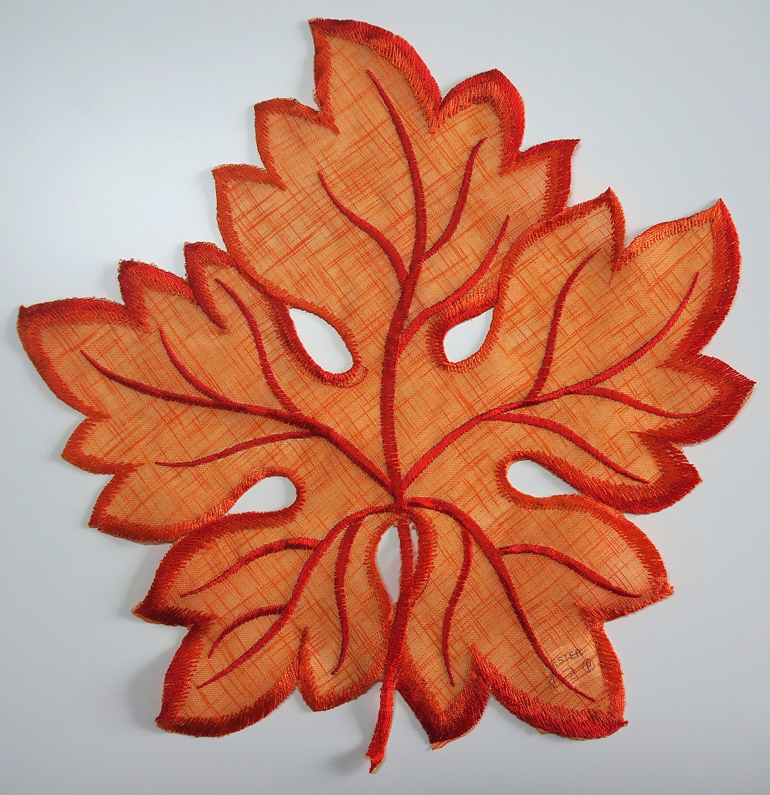 Spring Color Placemats Maple Leaves Placemats for Home Dinner Room Decoration,1 Set of 2Pcs, Round 11 inch
