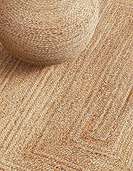 Hand Woven Farmhouse Jute Area Rug 6x9 Ft Round