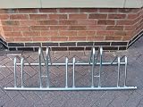 BWT Bison 5 Section Dual Height Cycle Rack Bike Storage Zinc Plated 131cm view 3