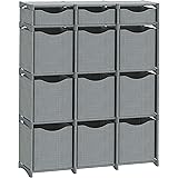 12 Cube Organizer | Set of Storage Cubes Included | DIY Closet Organizer Bins | Cube Organizers and Storage Shelves Unit | Cl