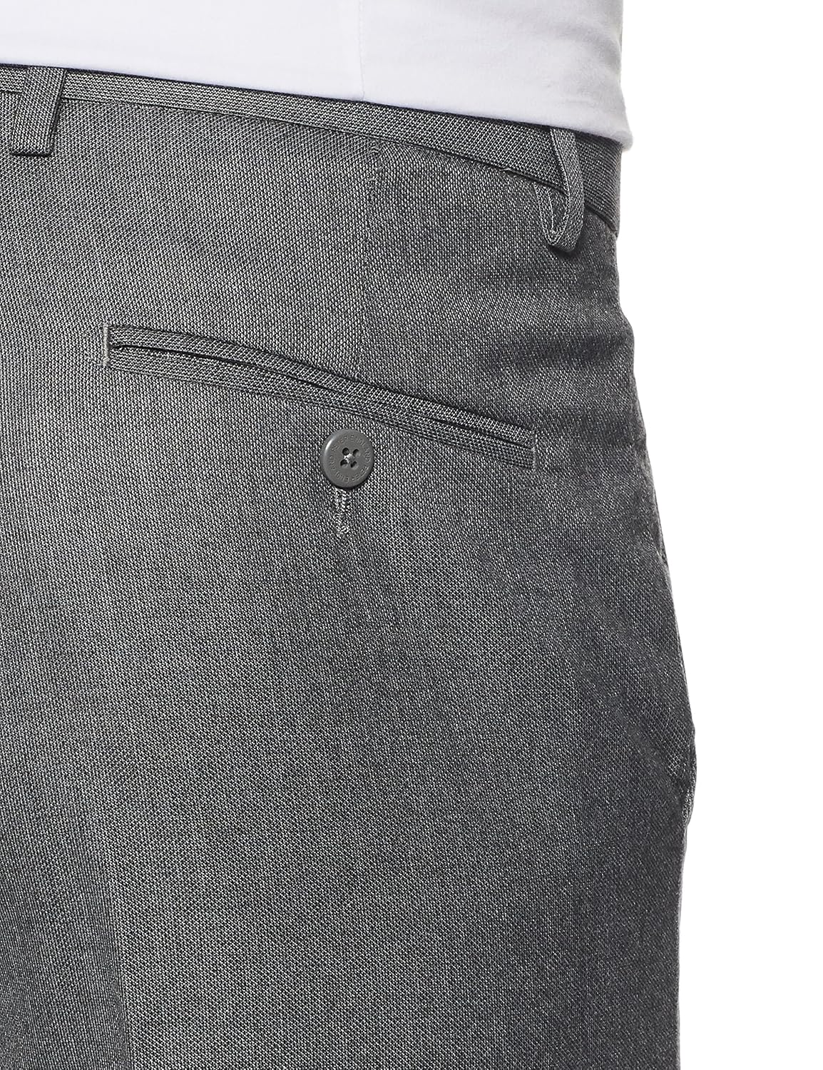 peter england men's slim fit formal trousers