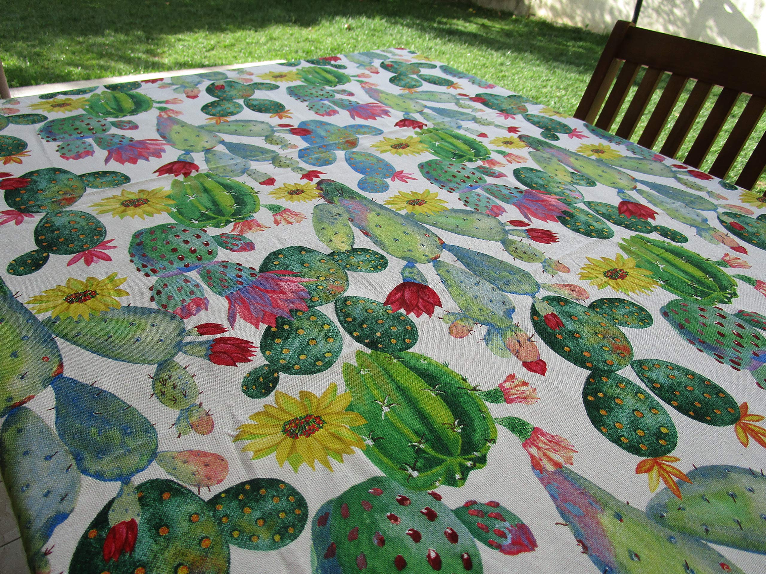 Pago Poco I pay little I PAY LITTLE Rectangular Tablecloth Cactus Pattern Size 140x180 100% Cotton Made in Italy!!!!