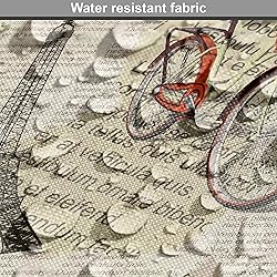 Ambesonne Romantic Fabric by The Yard, Newspaper