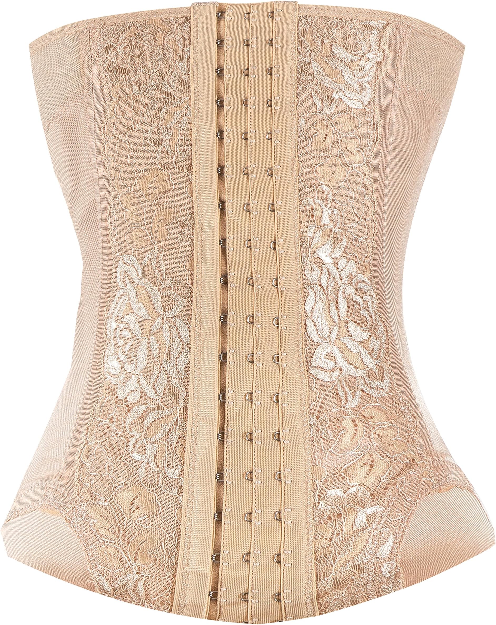 Waist Trainer Corsets for Women Weight Loss Girdle Cincher body Shaper Belts (X-Large (Fits 30.5-33 Inch Waistline), Beige)