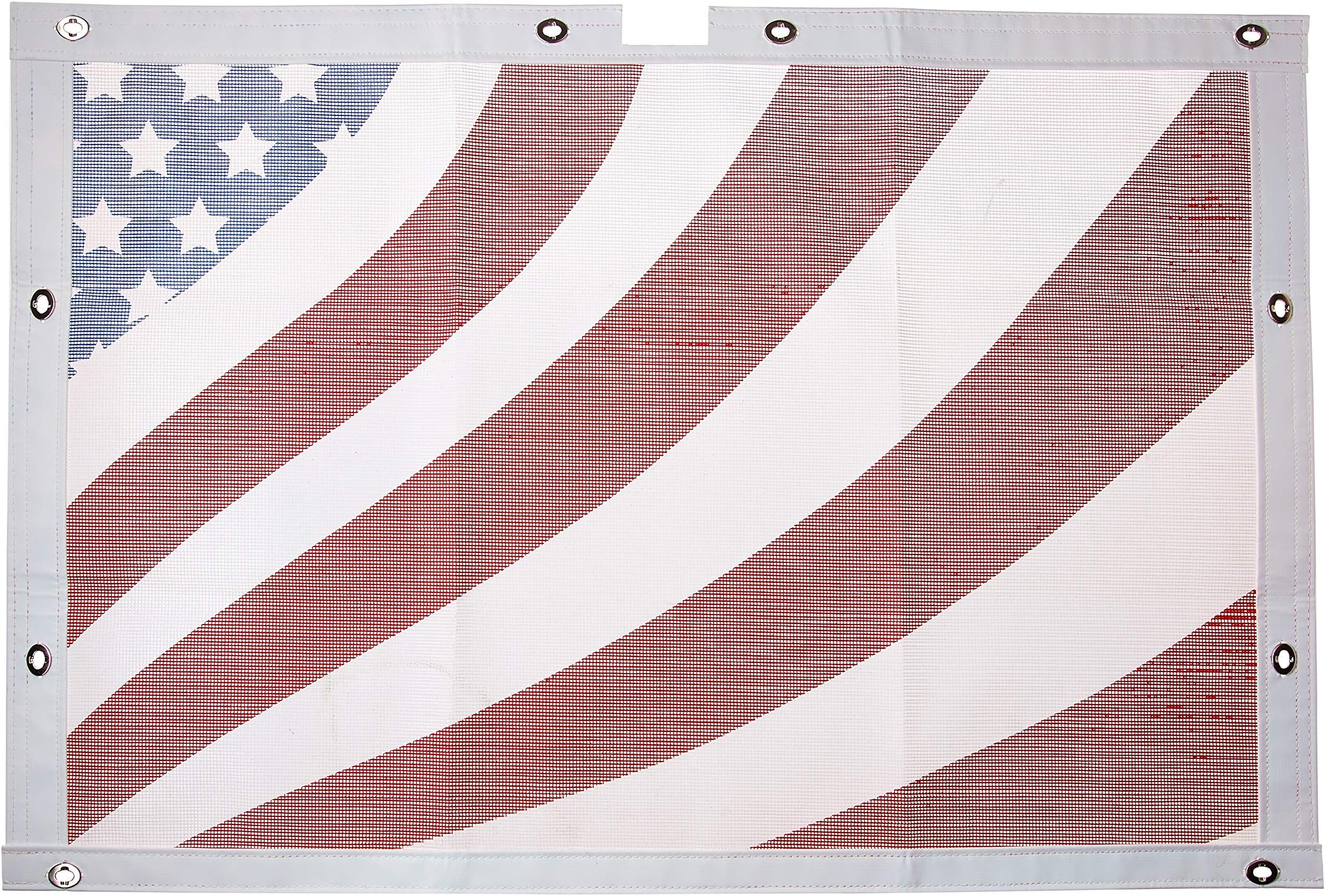 Belmor BS-75619AF1-1 White Patriotic Bug Screen Truck Grille Cover for 1987-2018 Kenworth T800, T803