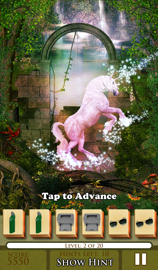 Mahjong - Enchanted Garden of the Unicorns - Thumbnail 3