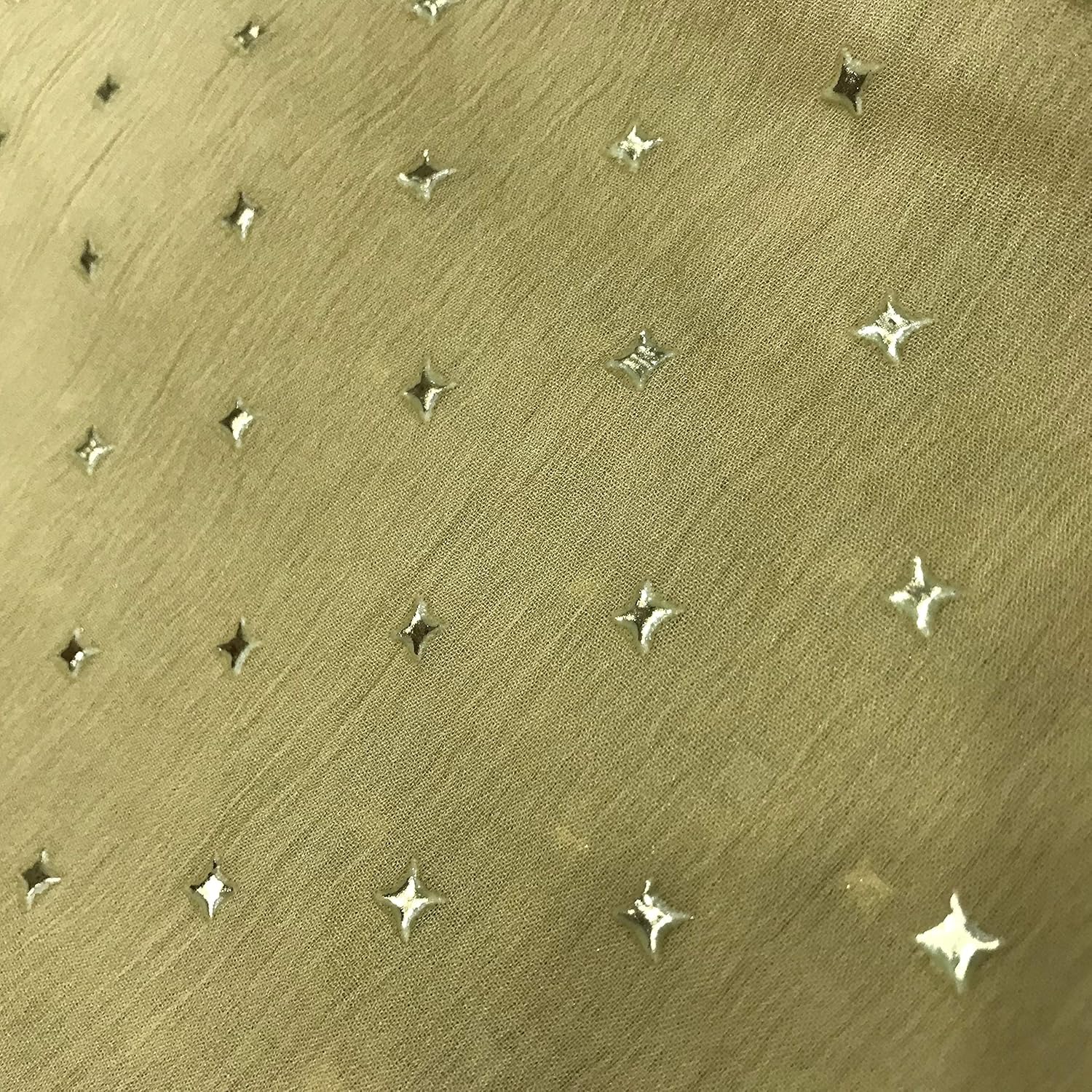 rani saahiba women's chiffon gold dew drop printed dupatta