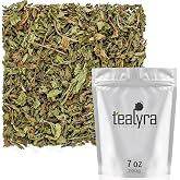 Tealyra | Pure Spearmint Loose Leaf Herbal Tea, 200g (7 oz) | Caffeine-free, Pure Leaves, crisp minty flavor, cooling aroma, enjoyable hot or iced, relaxing and calming effect