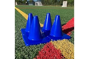 LVL10 SPORTS Heavy & Tough 6" Cones - Won't Fly Away in Wind or Crack/Break - LVL10 Pro Training Cones