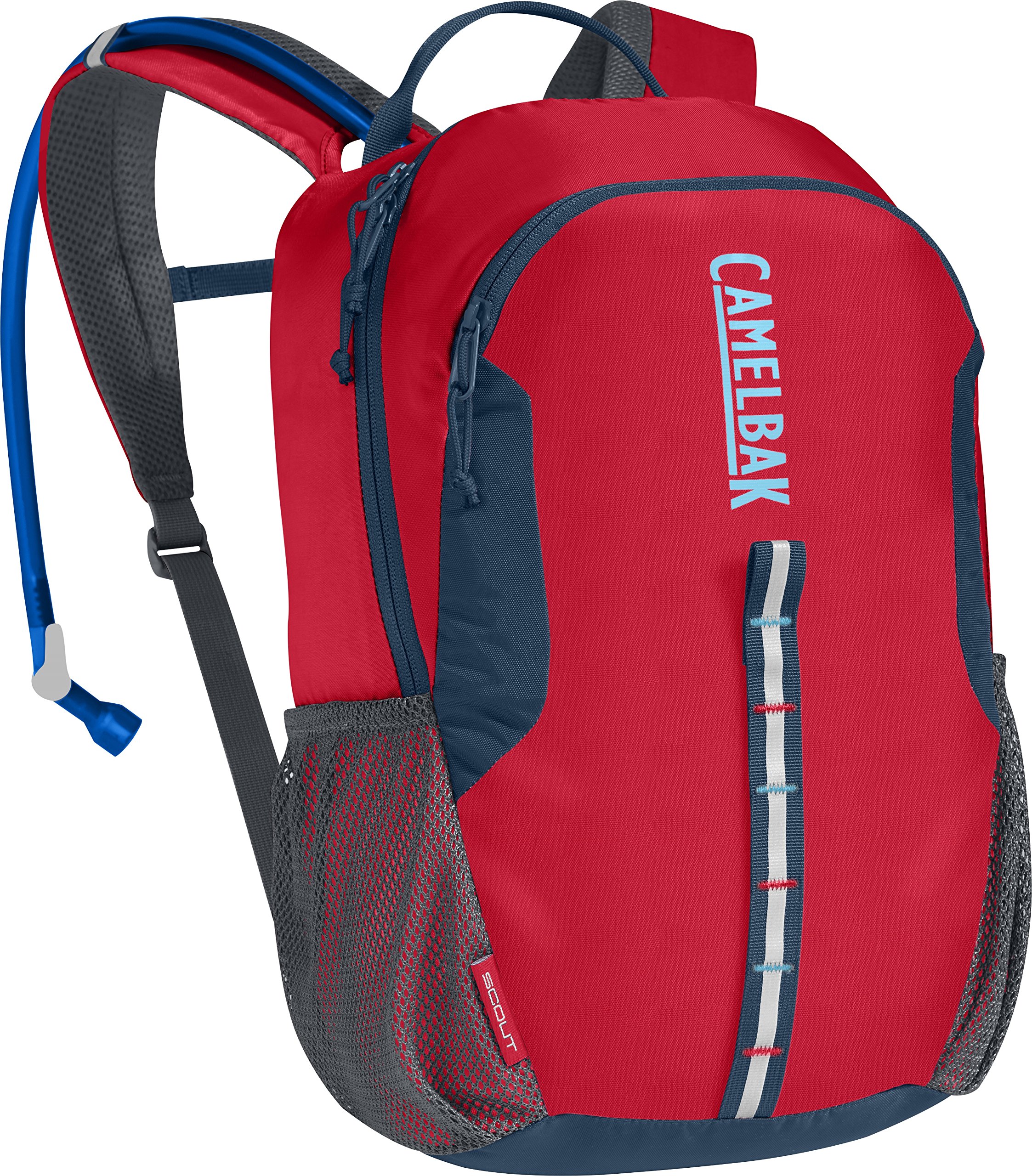 Camelbak Scout 50 oz Crimson Red/Blue Backpack - 100 White/Natural, N