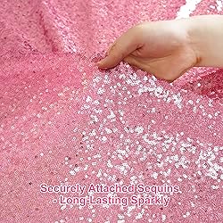 Juya Delight 2Pcs 2FTx8FT Pink Sequin Backdrop