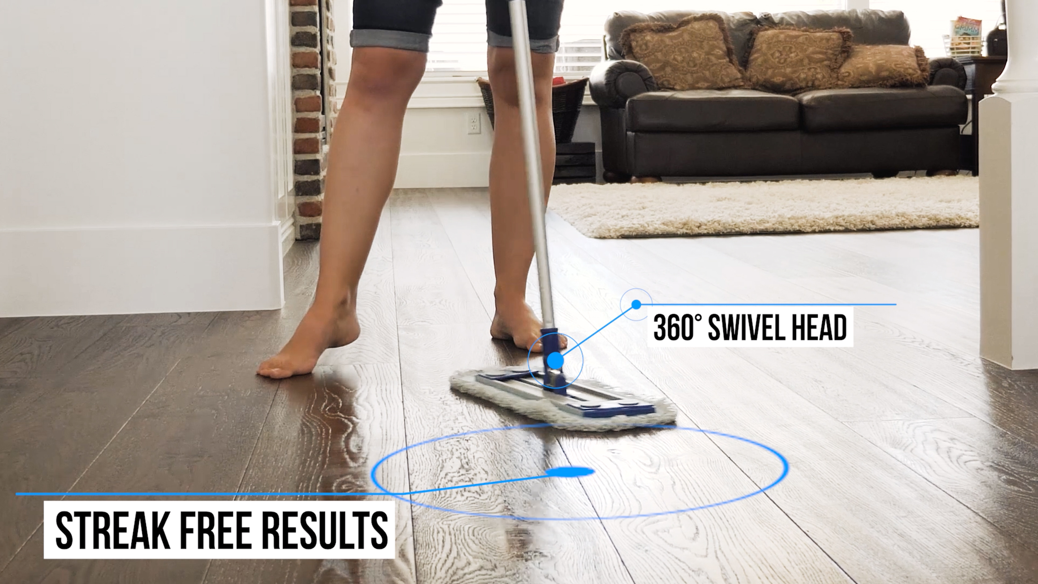 Professional Microfiber mop for Hardwood Tile Laminate & Stone Floors