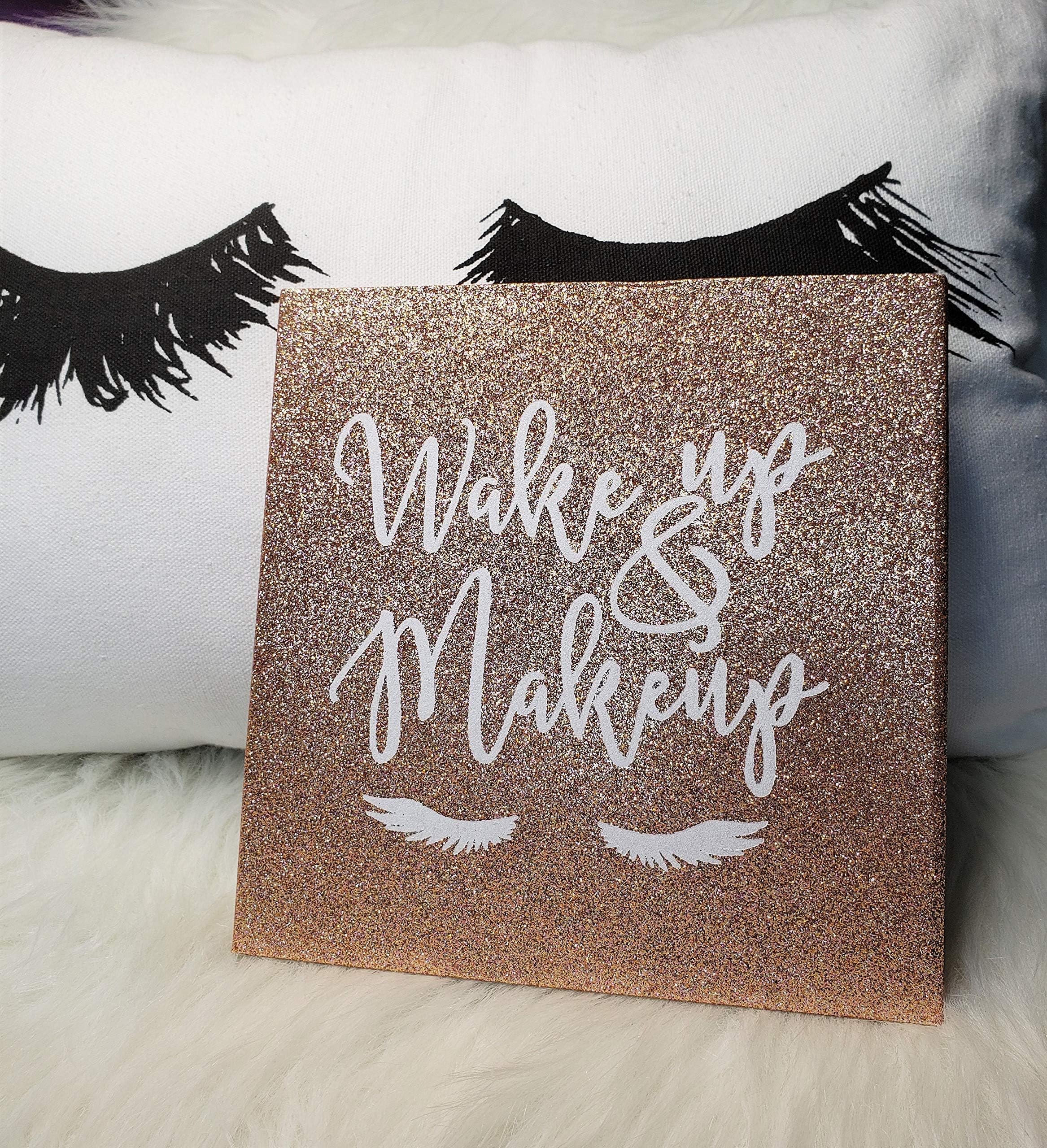 Eyelash Storage Book Wake Up & Make Up Flower Tray (Rose Gold)