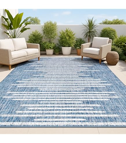 Amazon.com: JONATHAN Y Berber Stripe Indoor Outdoor Area Rug 8X10