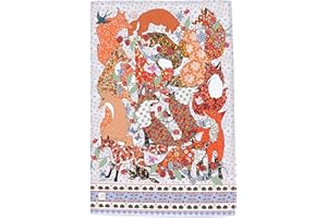 Fox Tea Towel | MollyMac | Pretty Kitchen Home Decor | Cute British Wildlife Dish Cloth with Hanging Loop | Made in UK | Foxt