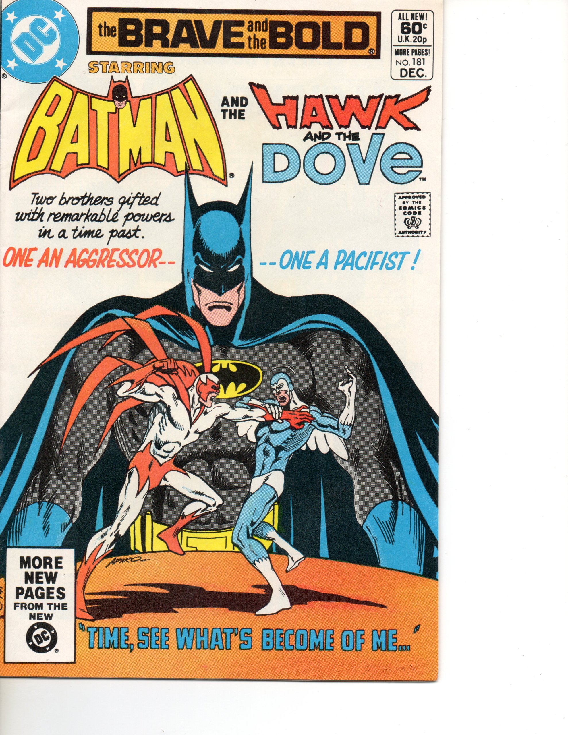 The Brave And The Bold 181 Starring Batman And The Hawk And The Dove Time See What S Become Of Me Alan Brennert Jim Aparo Amazon Com Books