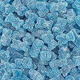 Sour Bears Gummy Candy, Blue Raspberry Jelly Bears, Vegan Candy, 1 Lb Bag | Blue Candy for Baby Showers, Gender Reveal Candy, Party Favors