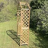 Selections Wooden Garden Arch with Curved Top Tan Arbour Focal Point view 6