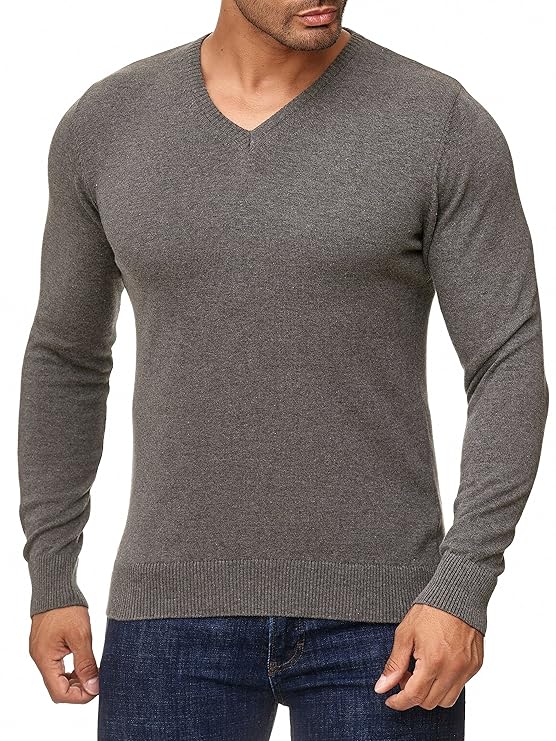 BARBONS Herren Pullover Pullunder mit V-Ausschnitt oder Rundhals - Slim-Fit - Feinstrick - Hochwertige Baumwollmischung