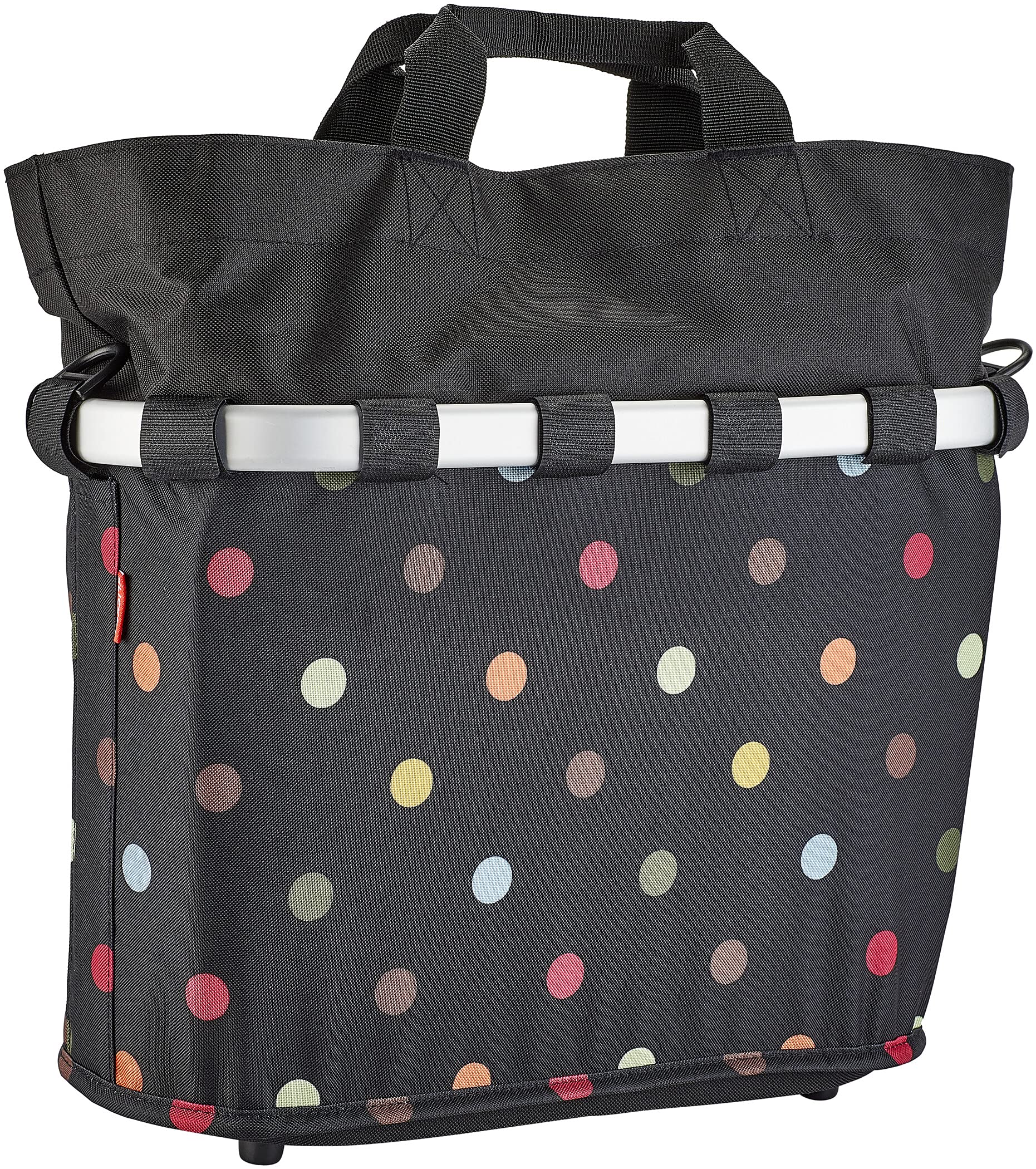 KlickFix 0308DO Bicycle Basket Oval M Dots