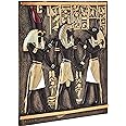 Design Toscano Rameses I Between Egyptian Gods Horus and Anubis Wall Plaque Frieze, 11 Inch, Full Color