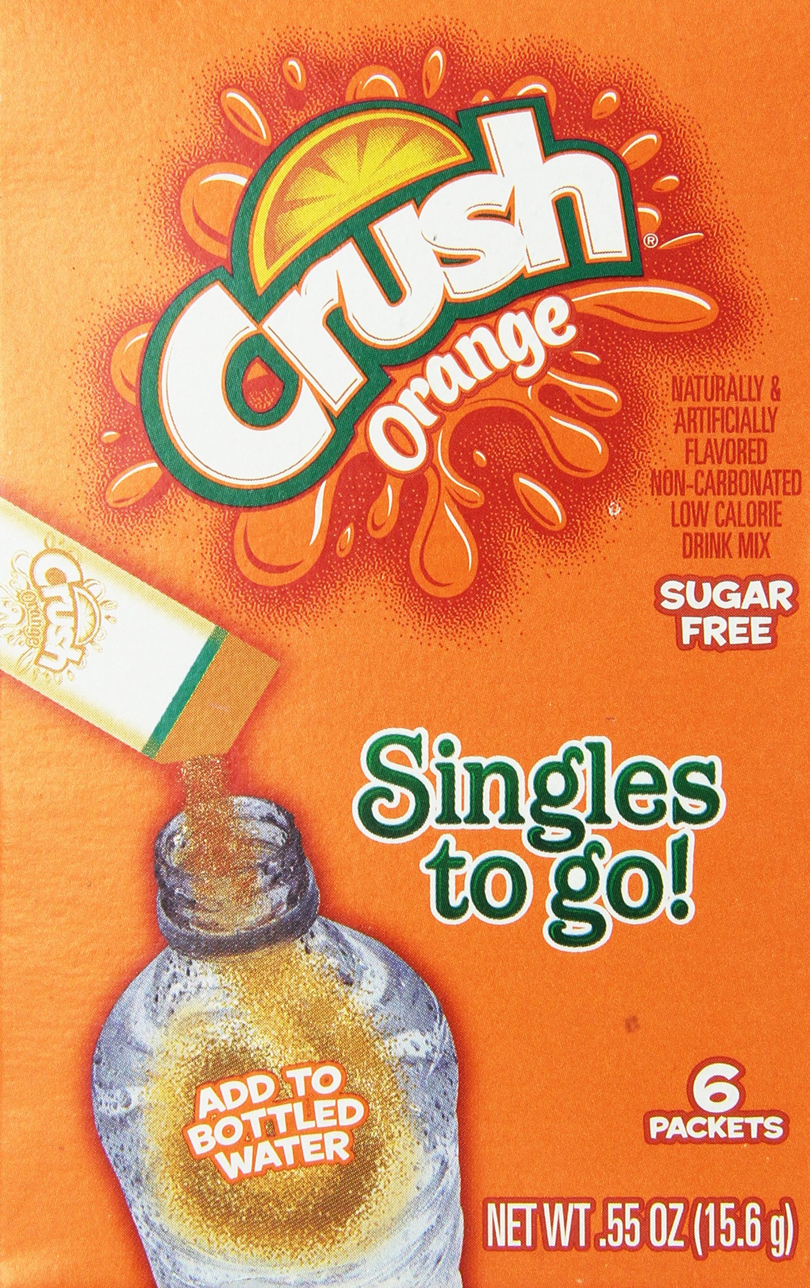 Crush Singles to Go Drink Mix, Orange, 6 Count Buy Online in United