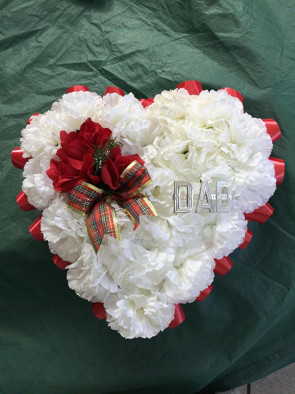 Memorials Funerals Dad Artificial Silk Funeral Flower Package Grandad Wreath Tribute Heart Spray Globalgym Parsberg Com