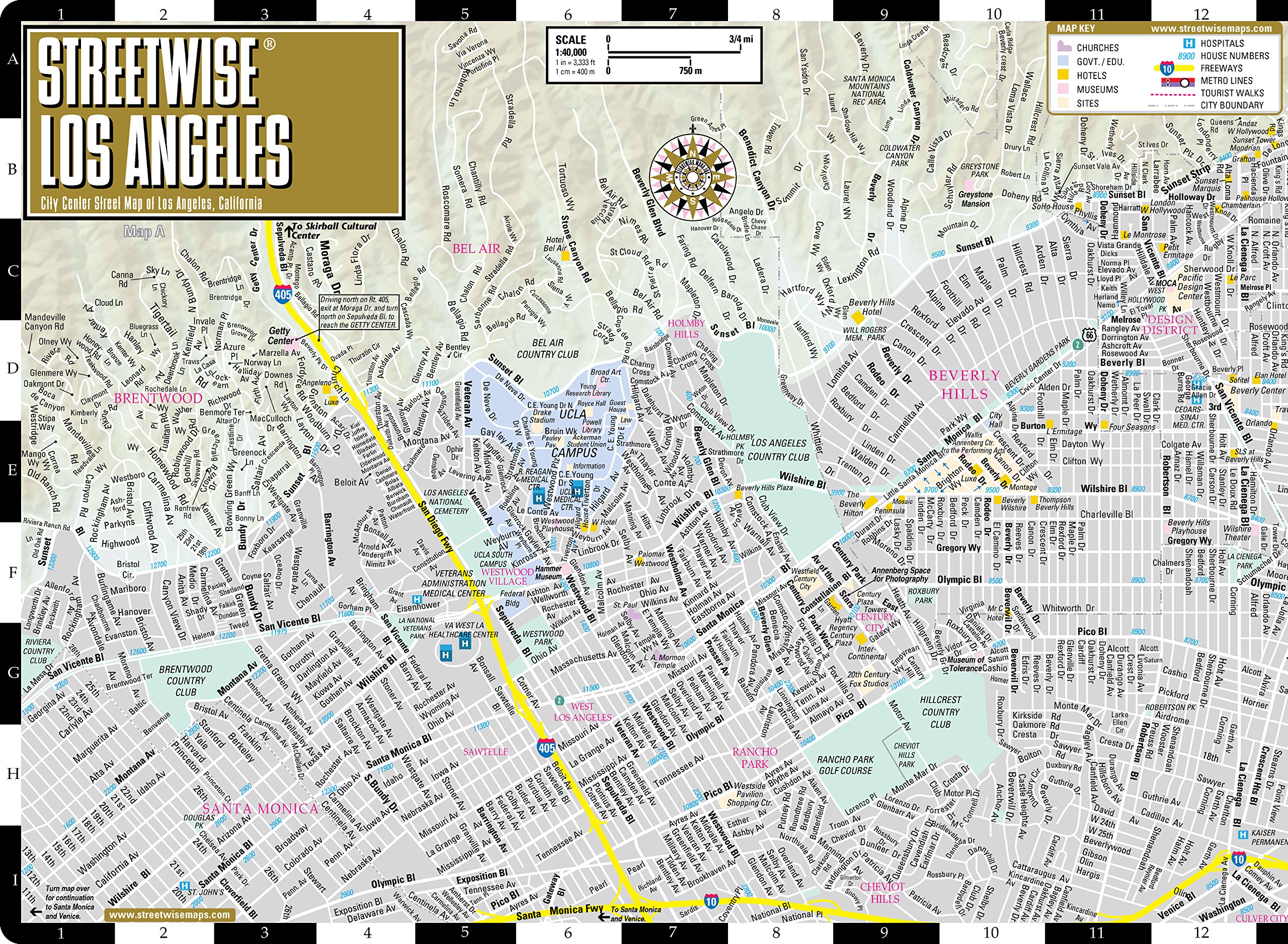 Street Map Los Angeles Tourist Map Of English
