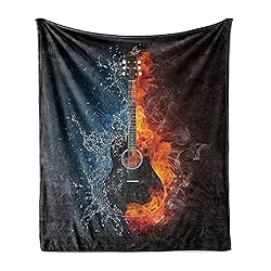 Ambesonne Guitar Soft Flannel Fleece Throw