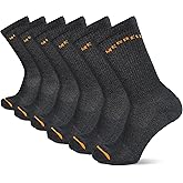 Merrell Men's and Women's Recycled Cushioned Crew Socks-6 & 12 Pairs-Hiking Arch Support