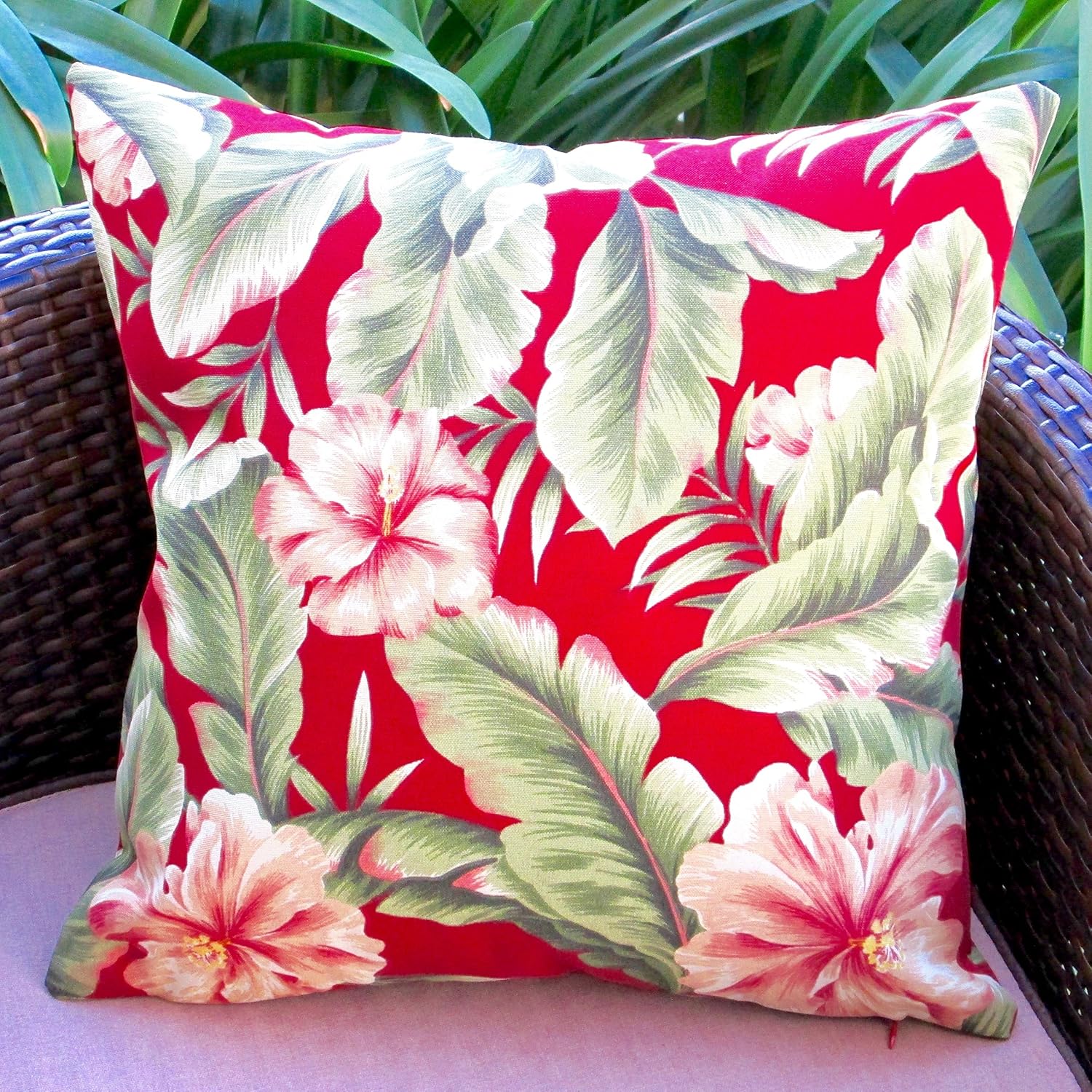 hibiscus throw pillows