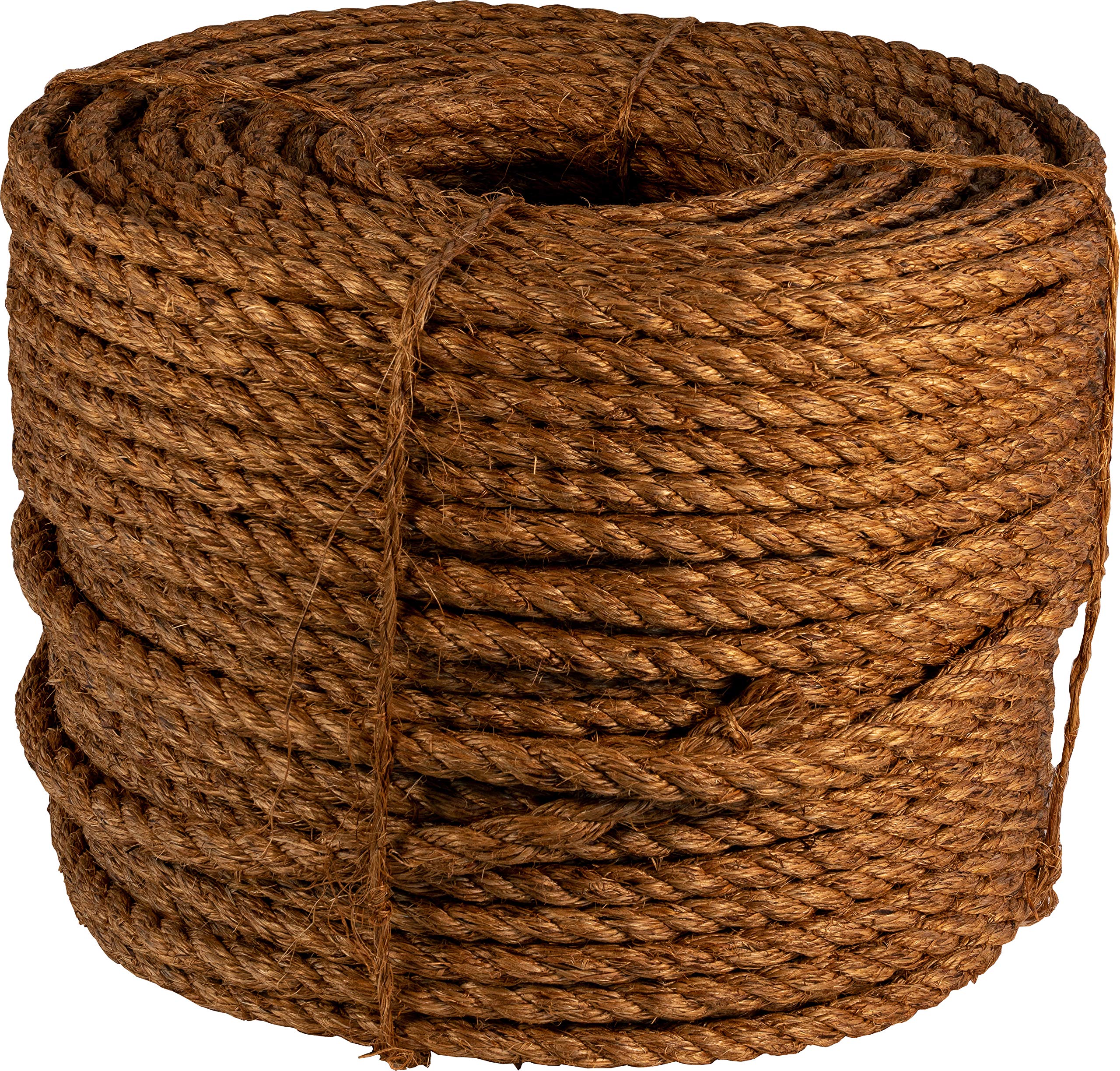 GWP 1" x 100' 3 Strand Manila Rope (8,000 lbs. Tensile Strength) Various Sizes in Listing