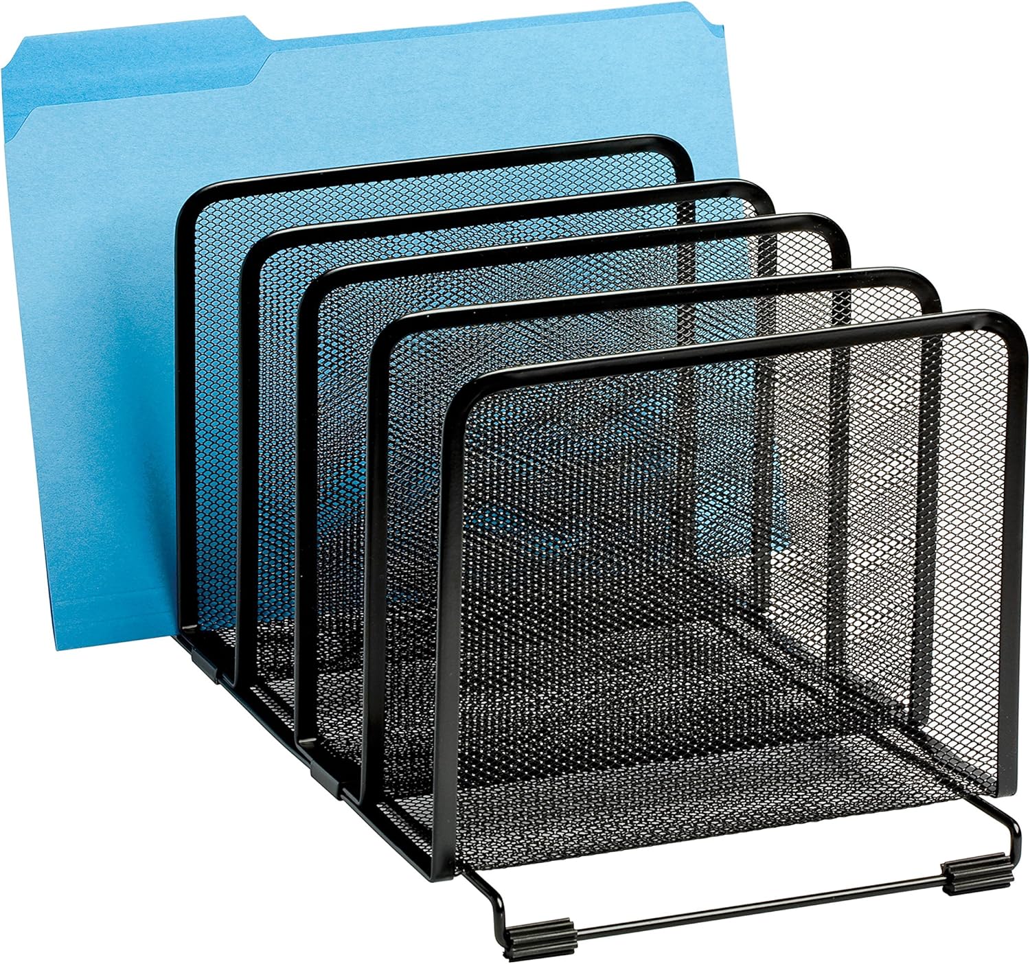 Rolodex Mesh Collection Stacking Sorter, 5-Section, Standard Packaging : File Sorters : Office Products